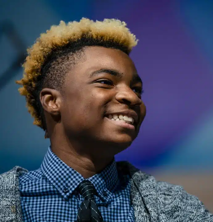 Baker and advocate, Michael Platt, smiling during the 2019 CURE Benefit in Chicago