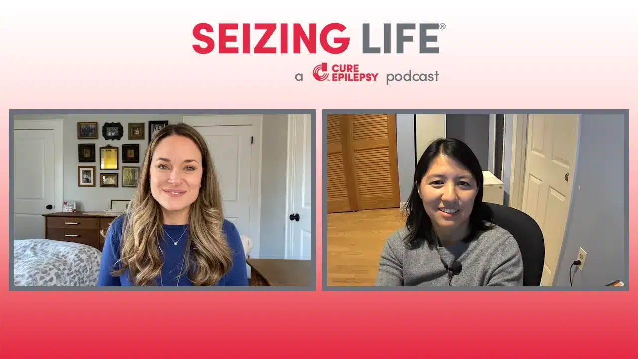 Kelly Cervantes and guest pose for Seizing Life podcast thumbnail