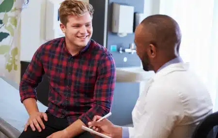 Doctor shares epilepsy treatment options with a patient