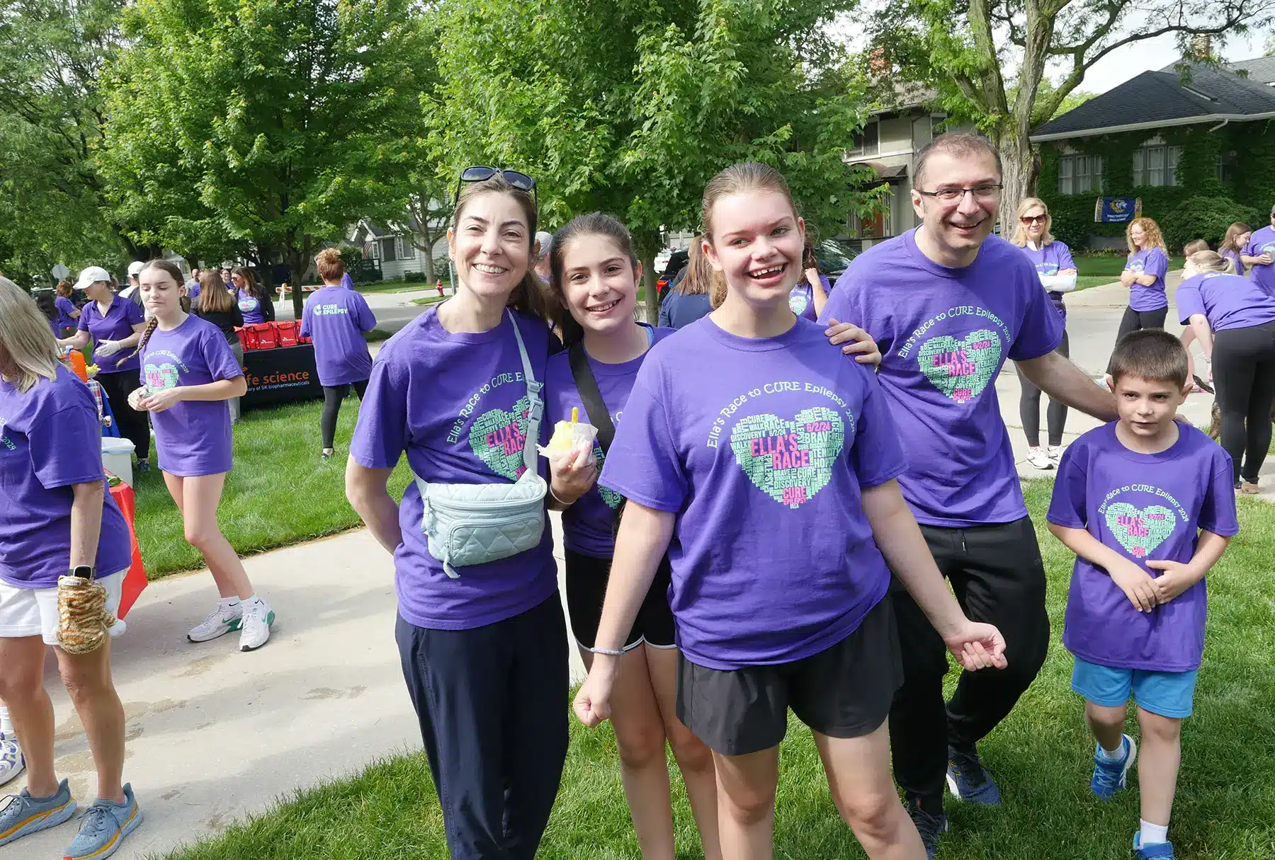 Runners on purple day showing support for Cure Epilepsy